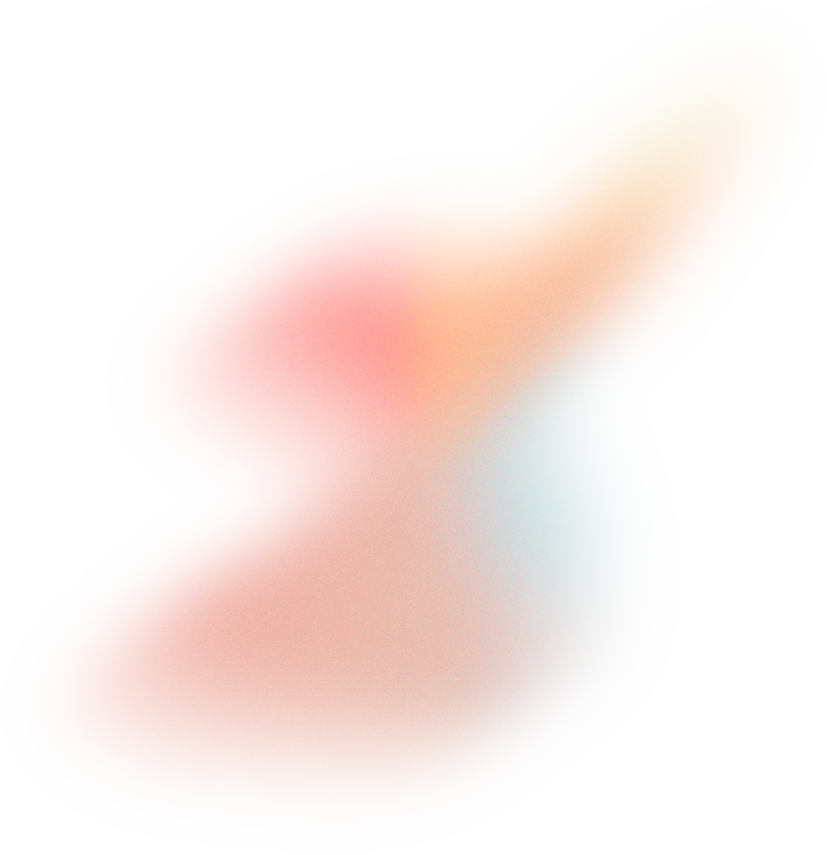 Glowy Gradient Abstract Brush Stroke Blob